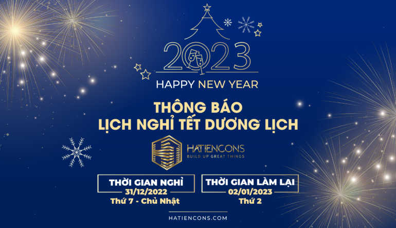 Thông báo nghỉ tết dương lịch 2023